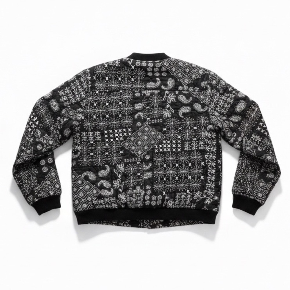 Johnny Was Workshop Quilted Patchwork Bomber Jack… - image 2